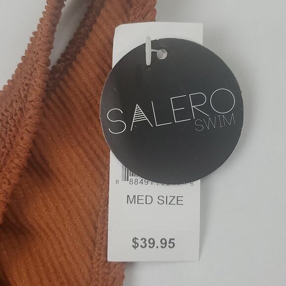 Pacsun | Salero Swim Eco Brown High Cut Scoop Bikini Bottom, Size Medium - Picture 6 of 9